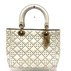 CHRISTIAN DIOR M0579CVNZ030ETF Cannage Tote Bag Lady Dior Hand Bag Leather White